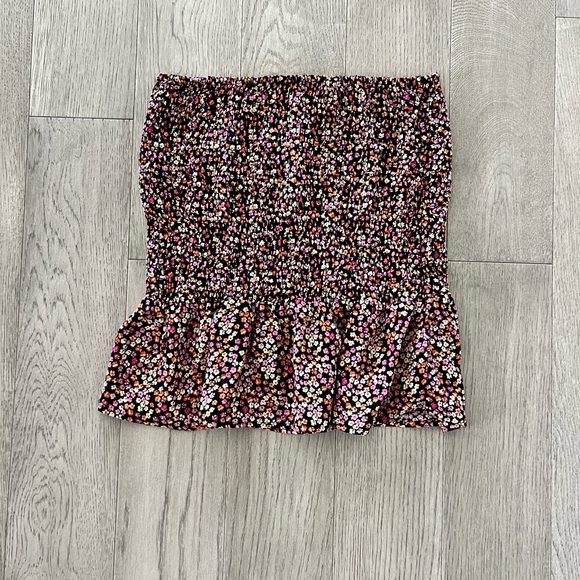 NWOT Topshop Pleated Floral Mini Skirt - Picture 3 of 4